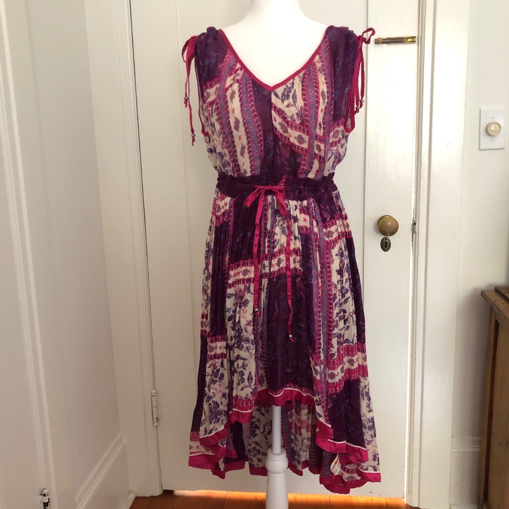 Indian cotton gauze boho free people dress